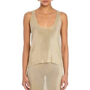 NEW SER.O.YA hero metallic knit tank in gold